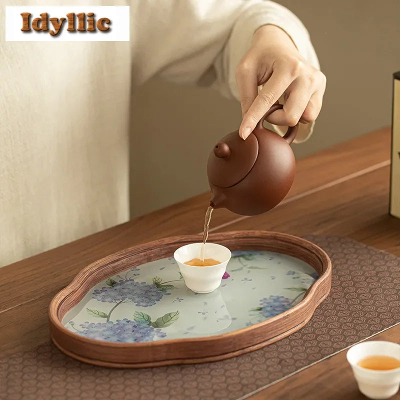 HyggeHome Glass Tea Board