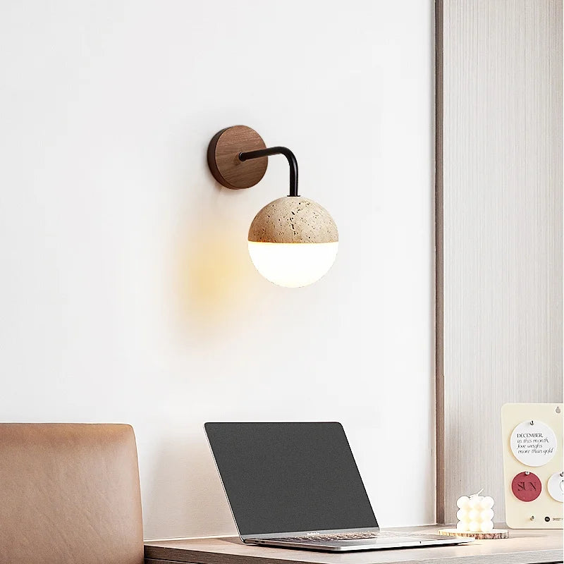 LumiStone Modern Bedside Light