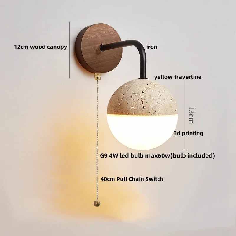 LumiStone Modern Bedside Light