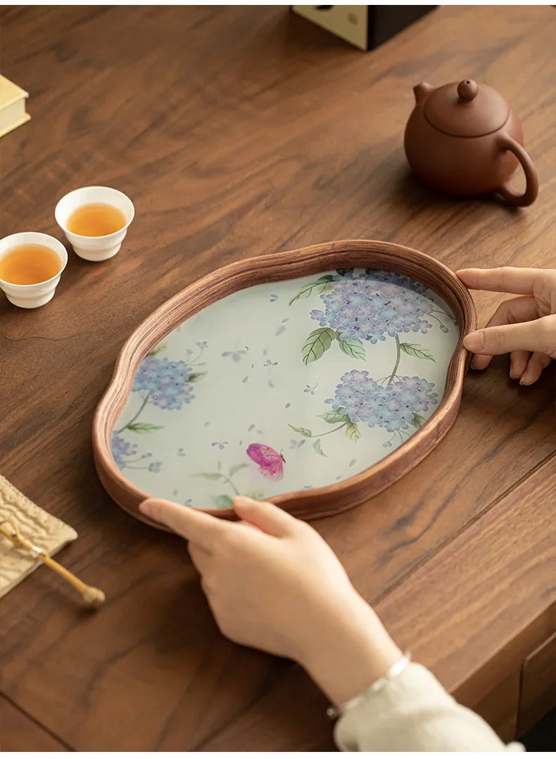 HyggeHome Glass Tea Board