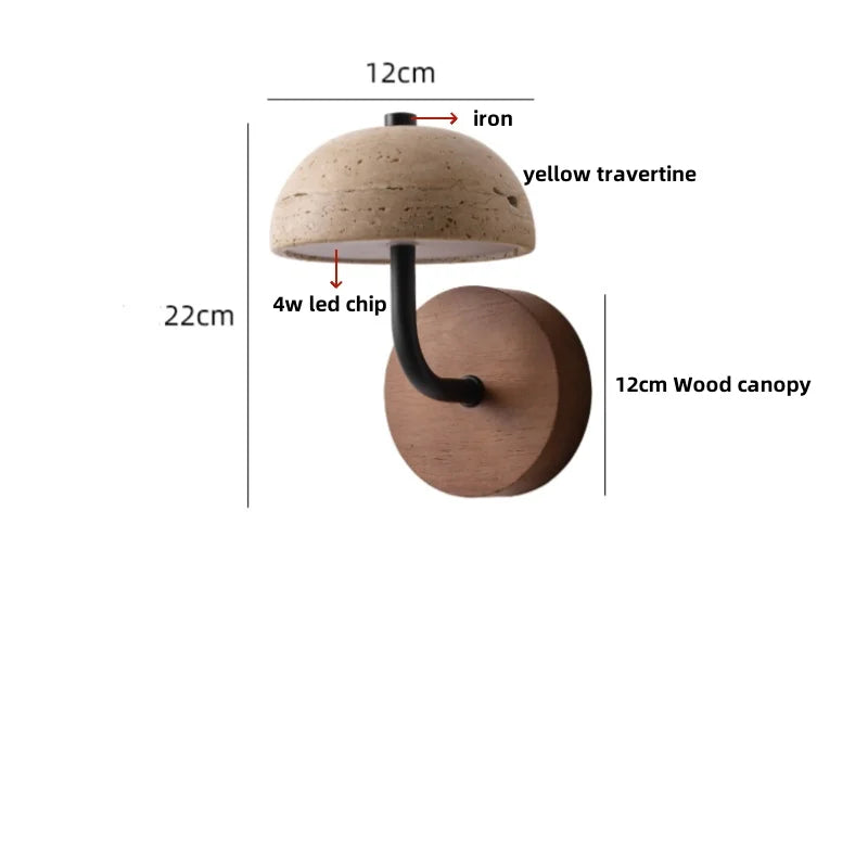 LumiStone Modern Bedside Light