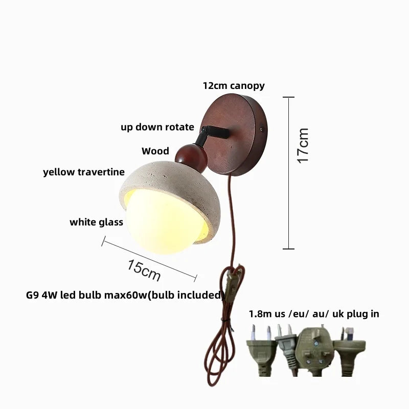 LumiStone Modern Bedside Light