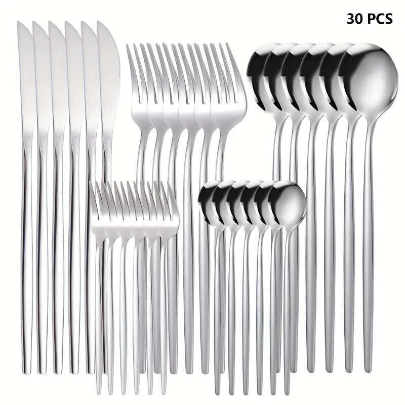 LuxeGold Stainless Cutlery Set
