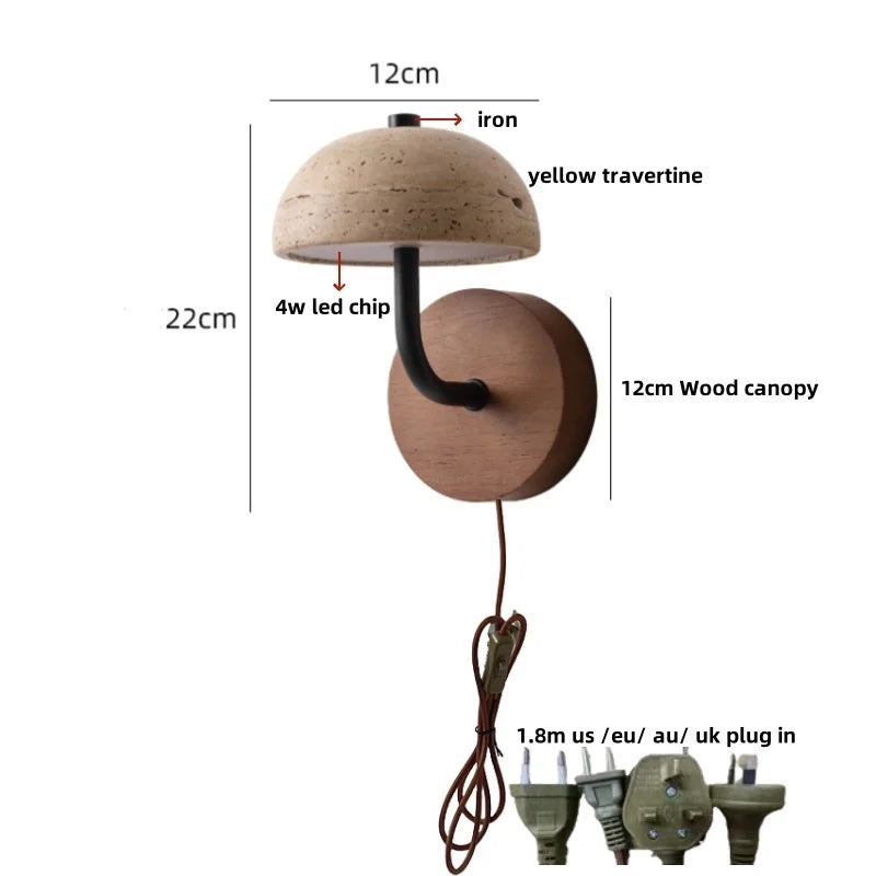 LumiStone Modern Bedside Light