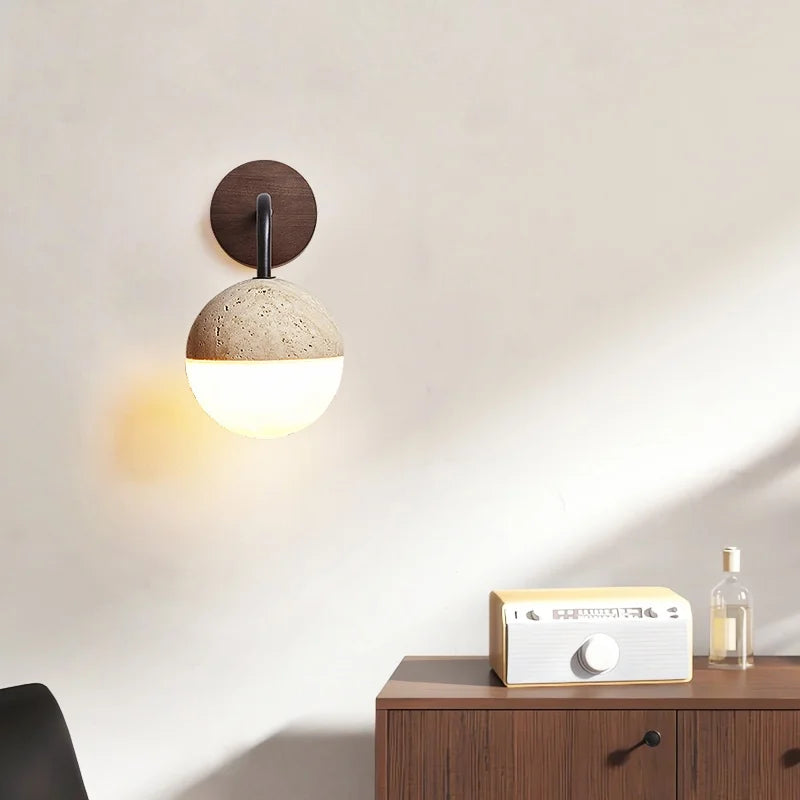 LumiStone Modern Bedside Light