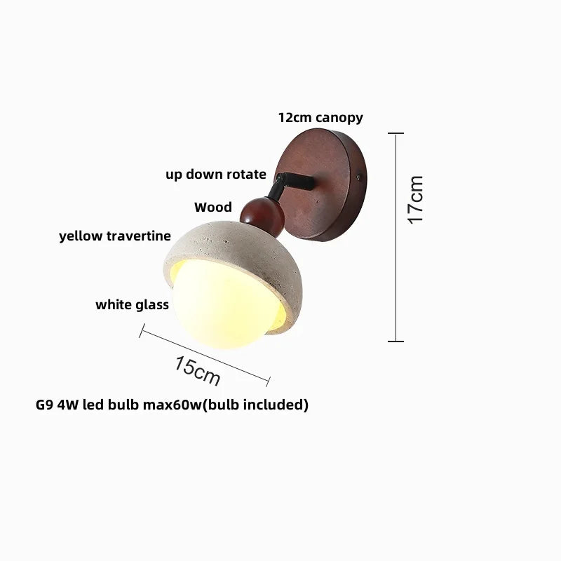 LumiStone Modern Bedside Light