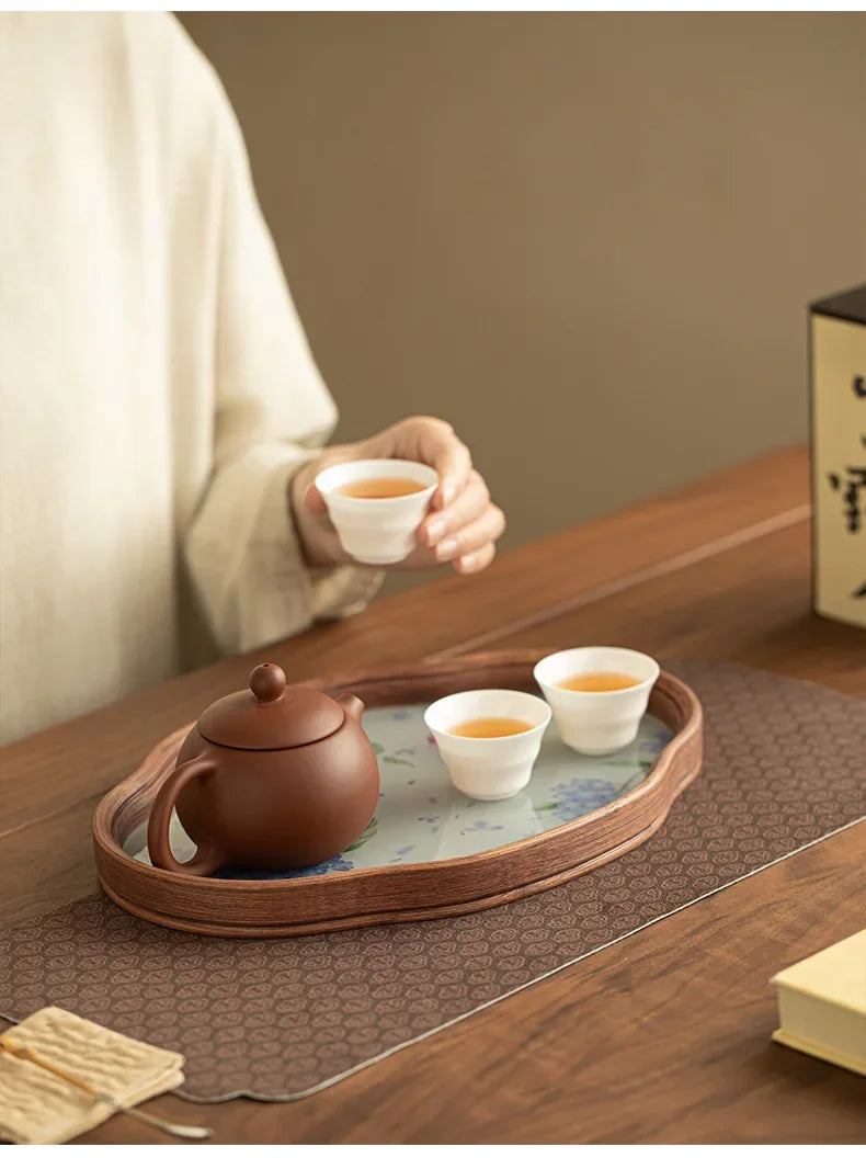 HyggeHome Glass Tea Board